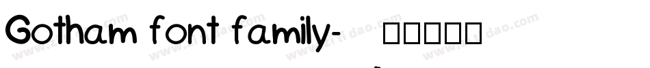 Gotham font family字体转换
